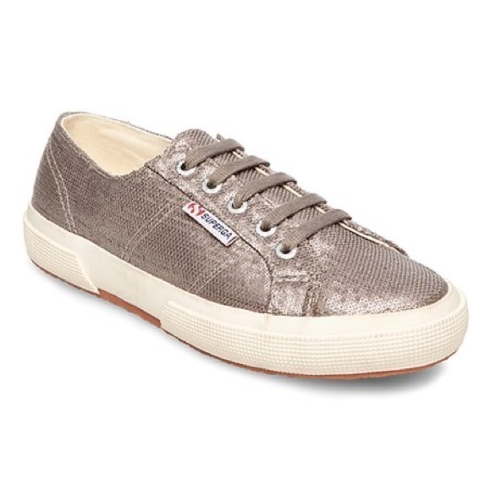 Superga Bronze Sequin Sneakers - Size 8